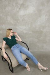 Paça Yırtık Detaylı Mom Jean