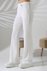 Kabartmalı Bol Paça Pantolon
