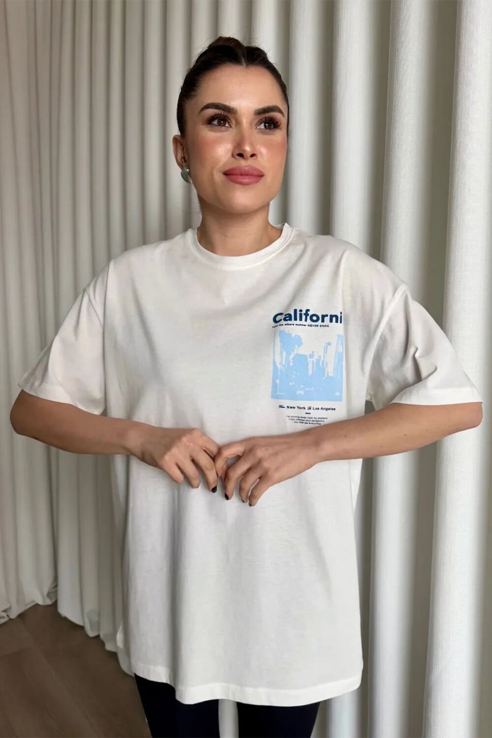 Sırt Baskılı Oversize Tshirt