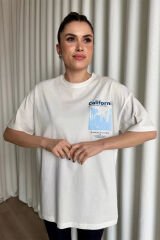 Sırt Baskılı Oversize Tshirt