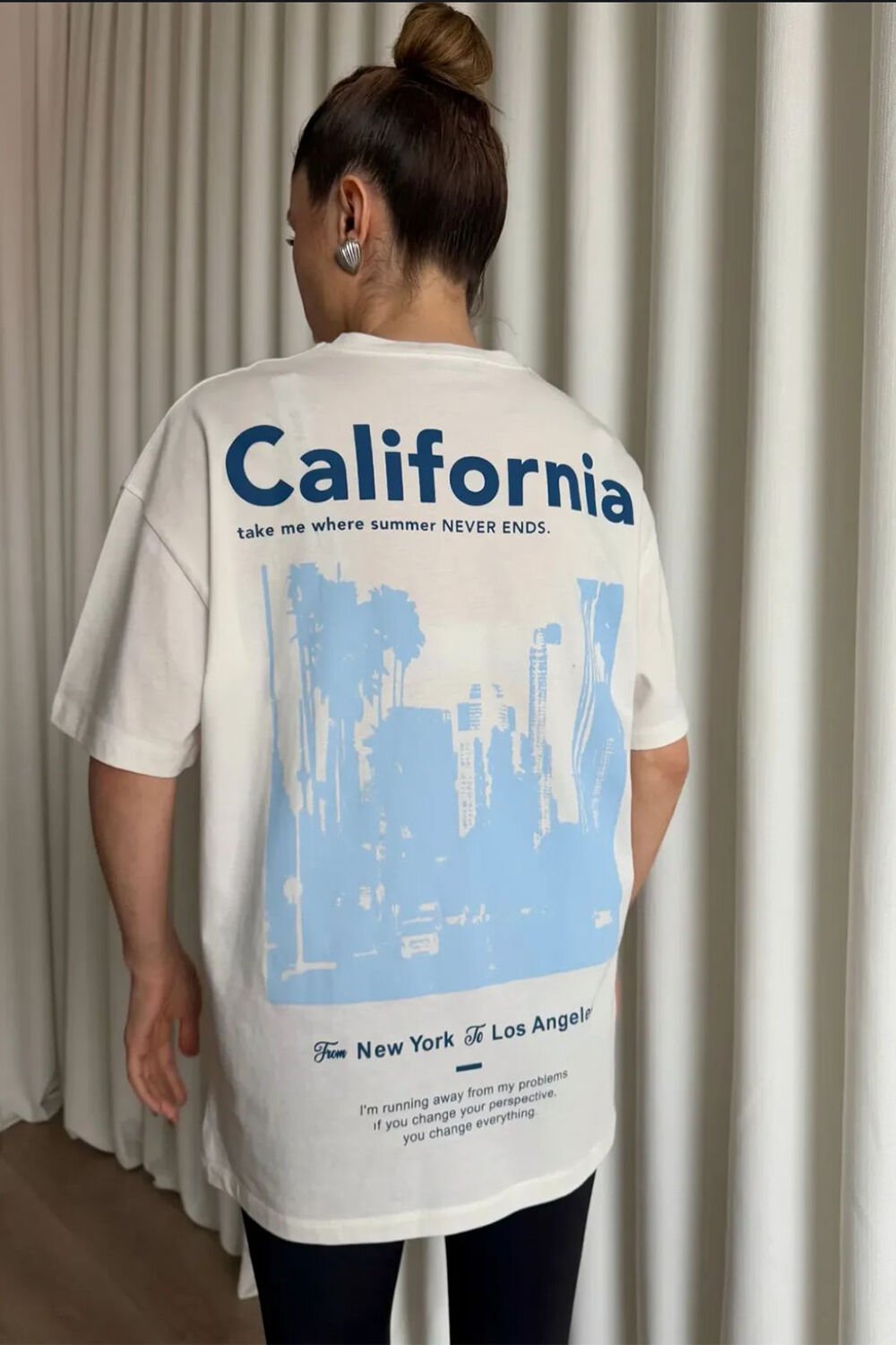 Sırt Baskılı Oversize Tshirt