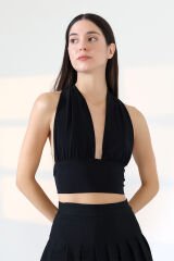 Boyundan Bağlamalı Sırt  Dekolteli Crop