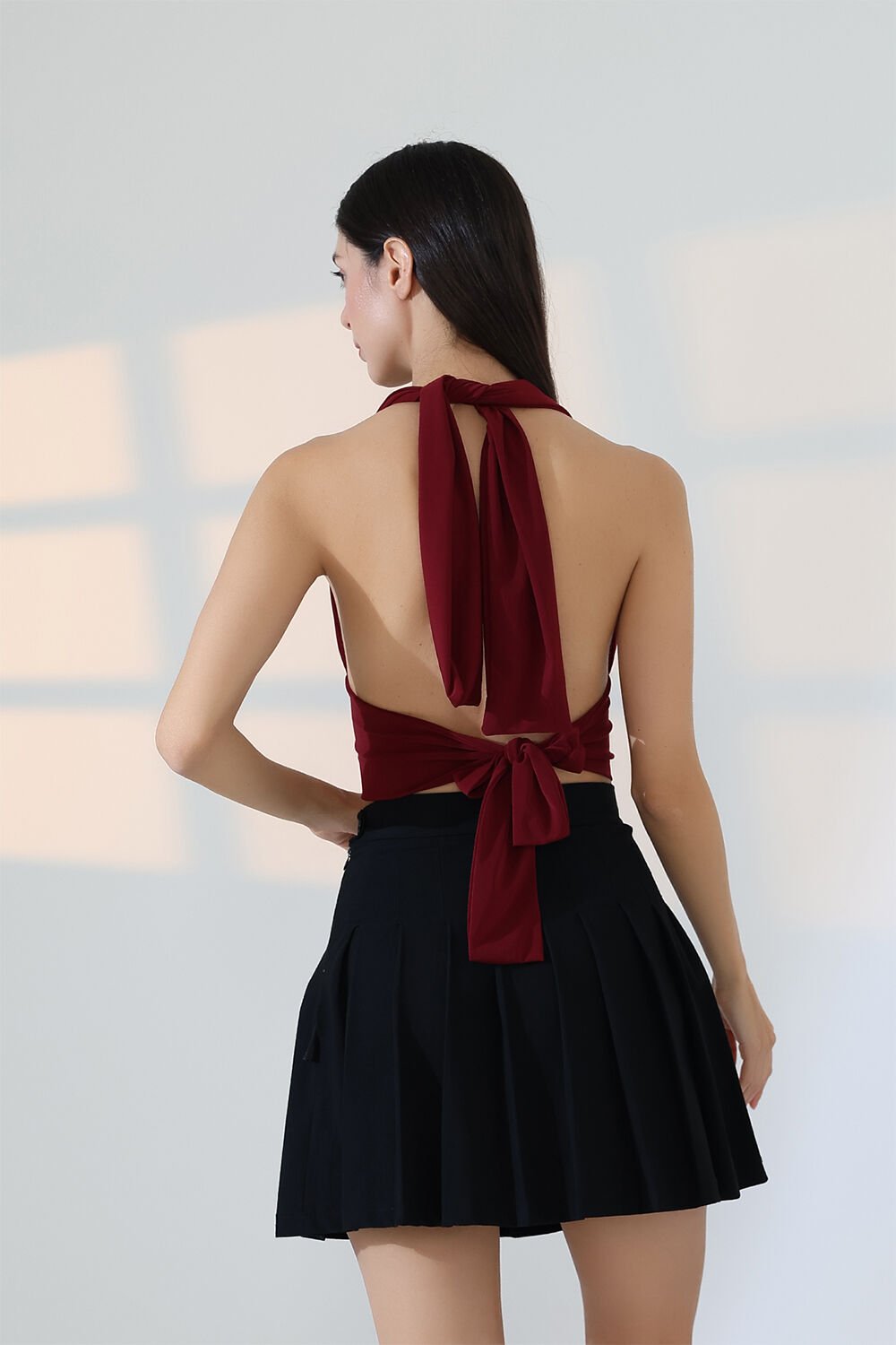 Boyundan Bağlamalı Sırt  Dekolteli Crop