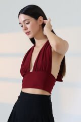 Boyundan Bağlamalı Sırt  Dekolteli Crop