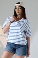 Polo Yaka Crop Tshirt
