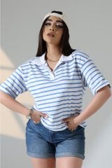 Polo Yaka Crop Tshirt