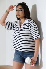Polo Yaka Crop Tshirt