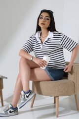 Polo Yaka Crop Tshirt