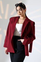 Kolu Sarkıtmalı Blazer Ceket