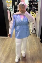 Kolu Sarkıtmalı Astarsız Yelek