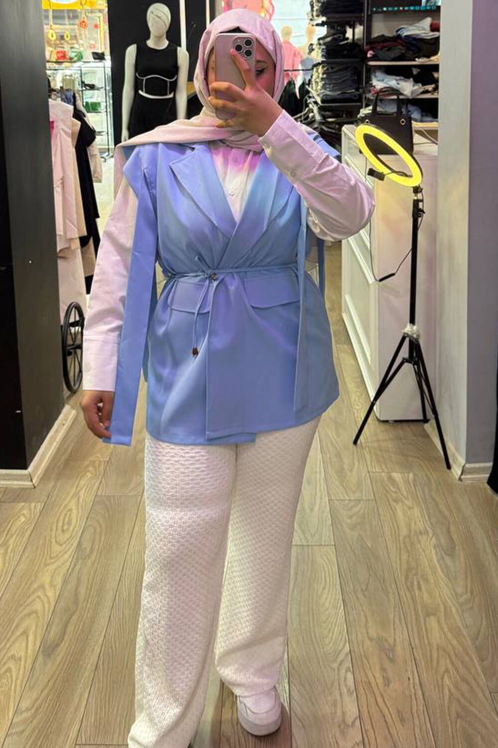 Kolu Sarkıtmalı Astarsız Yelek