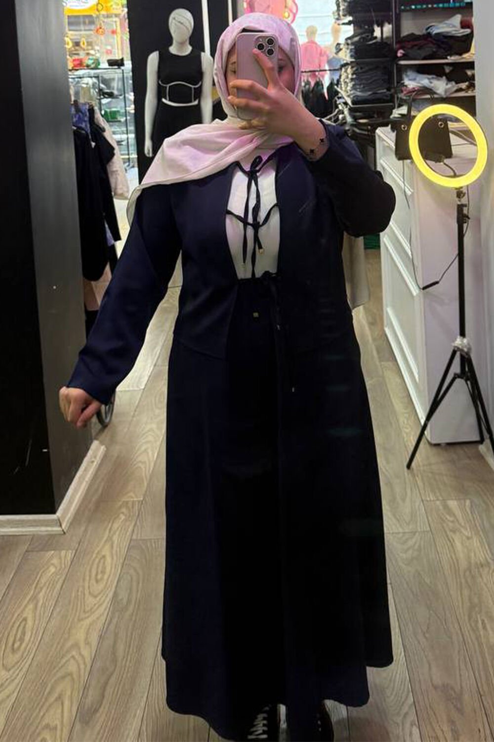 Kurdele Bağlama Detaylı Etekli Takım