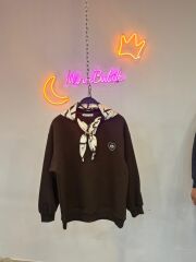 yaka fularlı sweat