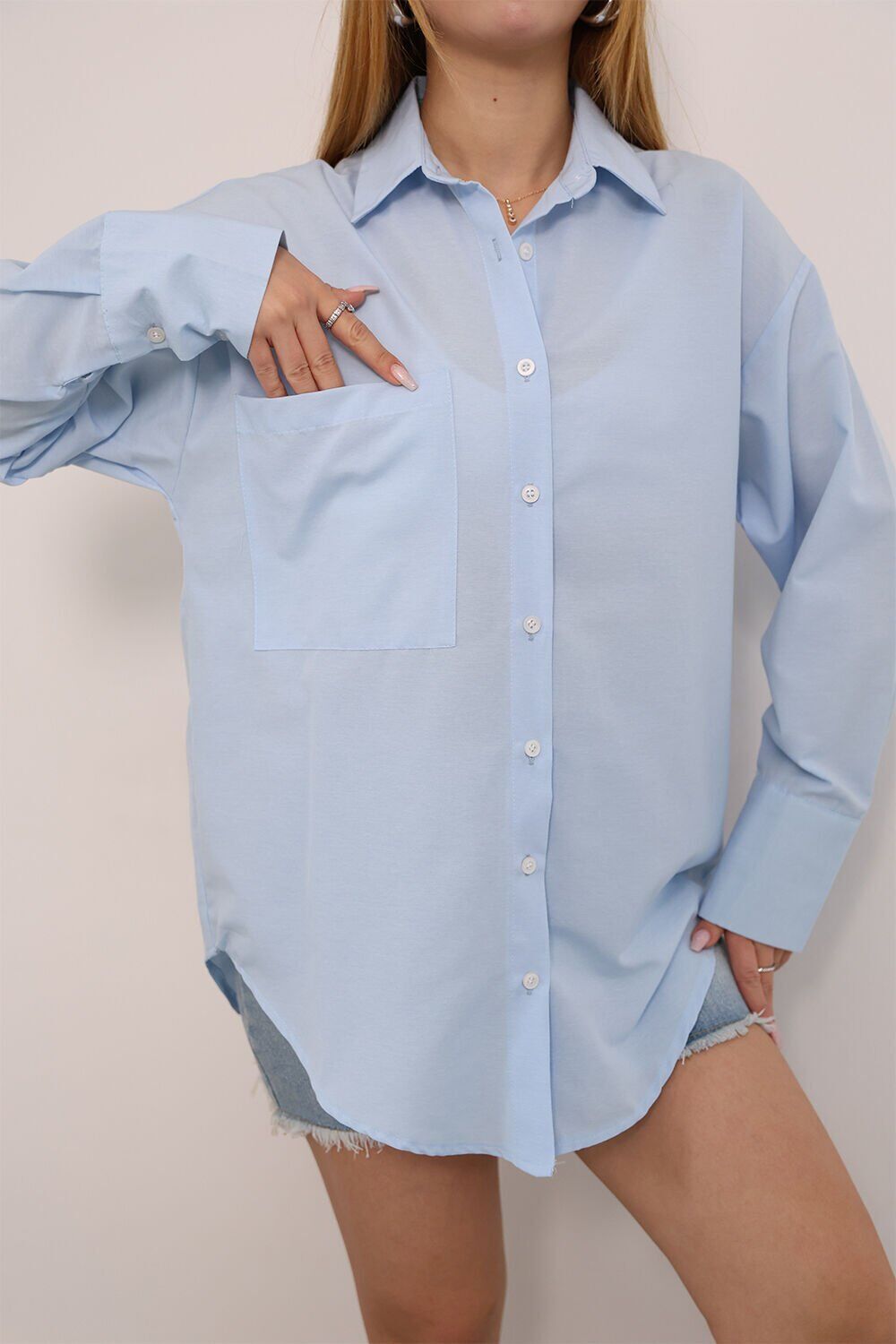 Cep Detaylı Gömlek