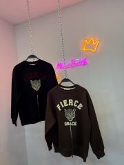 yarım fermuarlı nakışlı sweat