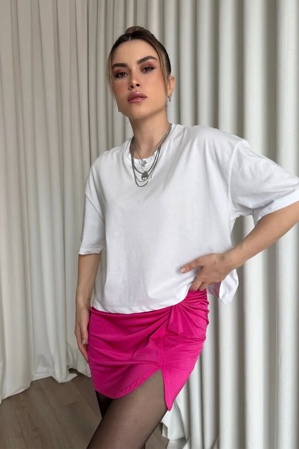 Kısa Düz Basic Tshirt