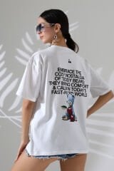 Ayıcık Baskılı Oversize Tshirt