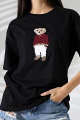 Ayıcık Nakışlı Oversize Tshirt