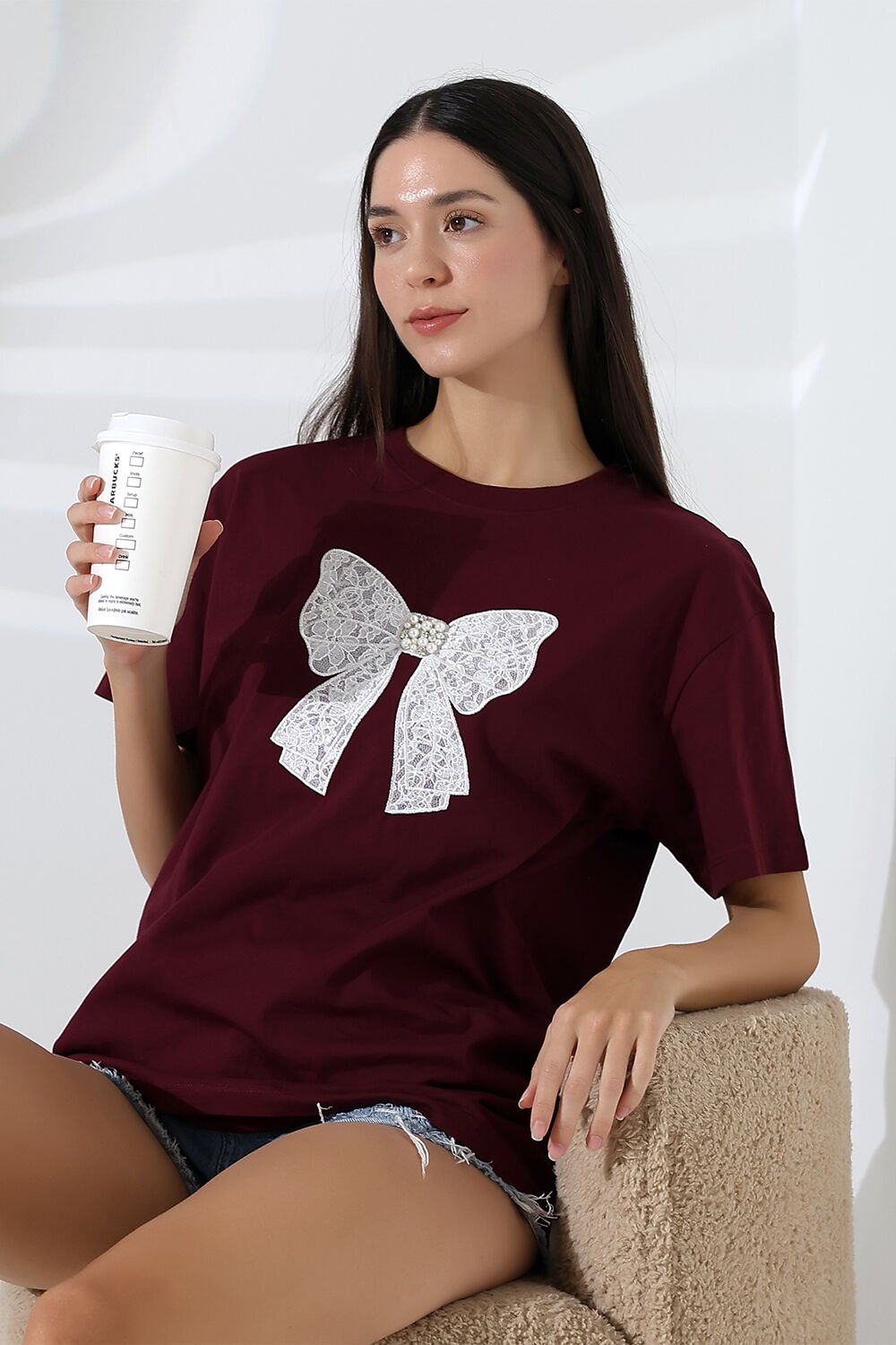 Kurdeleli Oversize Tshirt