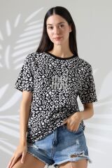 Miumiu Nakışlı Leoparlı Tshirt