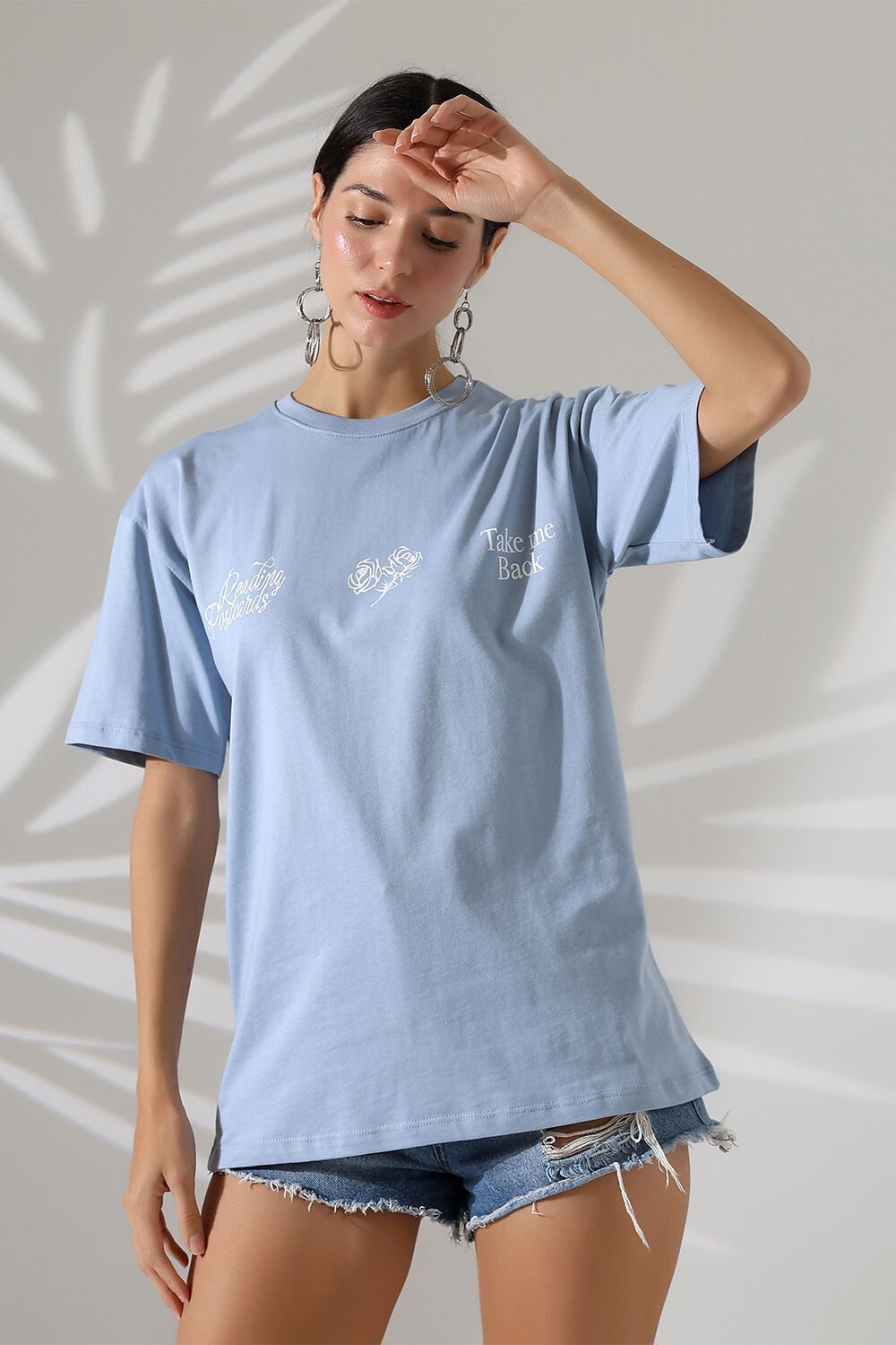 Sırt Baskılı Oversize Tshirt