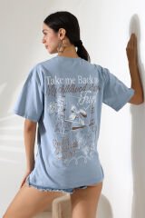 Sırt Baskılı Oversize Tshirt