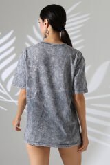 Yıkamalı Taşlı Oversize Tshirt